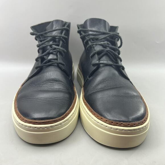 COS Chukka Boots Men Size 11.5 Black Leather Ankle Casual Comfort Lace Shoes main image 5